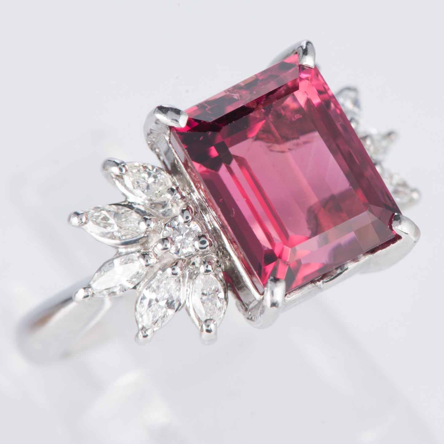 トルマリンxダイヤモンド プラチナリング T: 5.57 ct D: 0.51ct Pt900