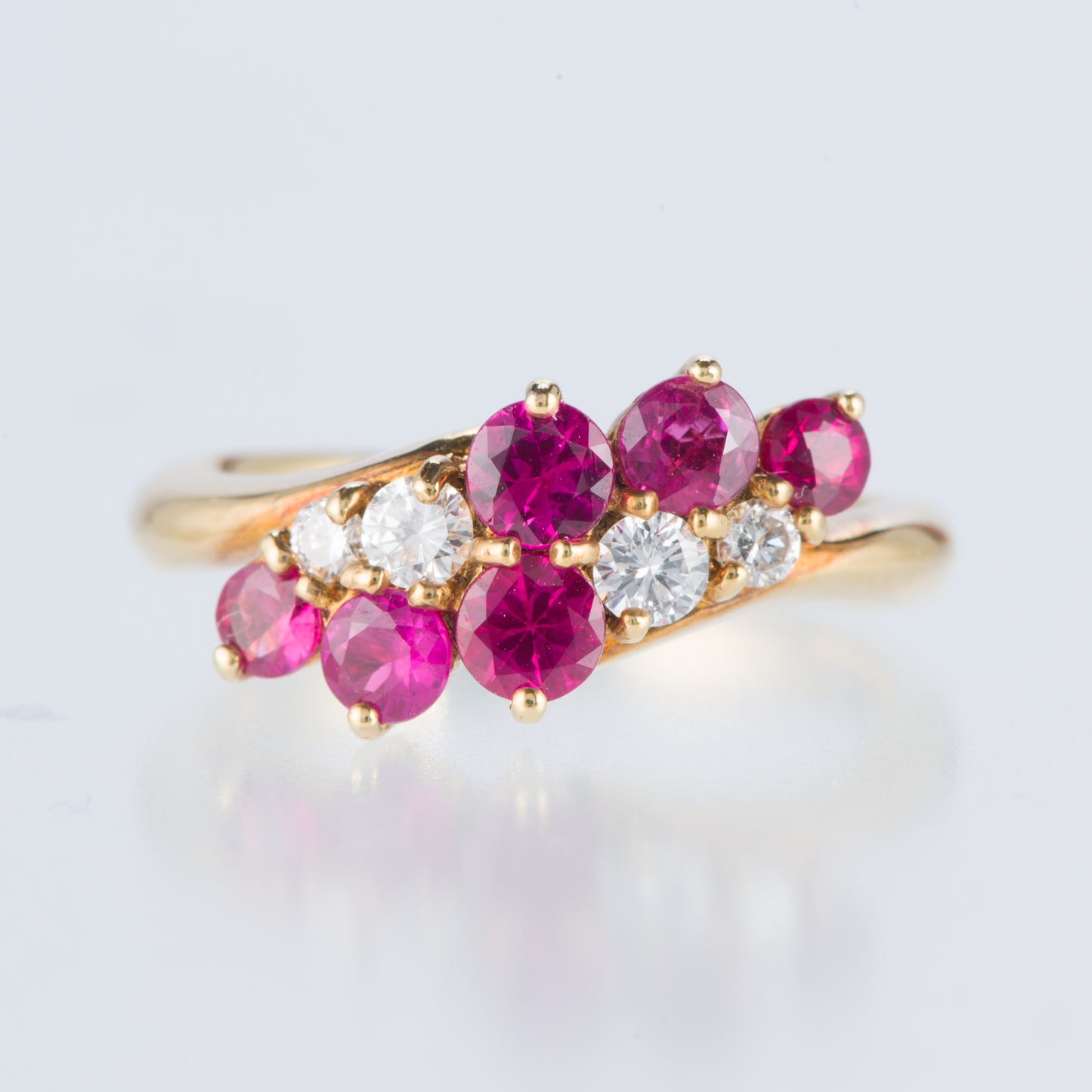 ルビー×ダイヤモンド イエローゴールドリング R: 1.11ct D: 0.22ct