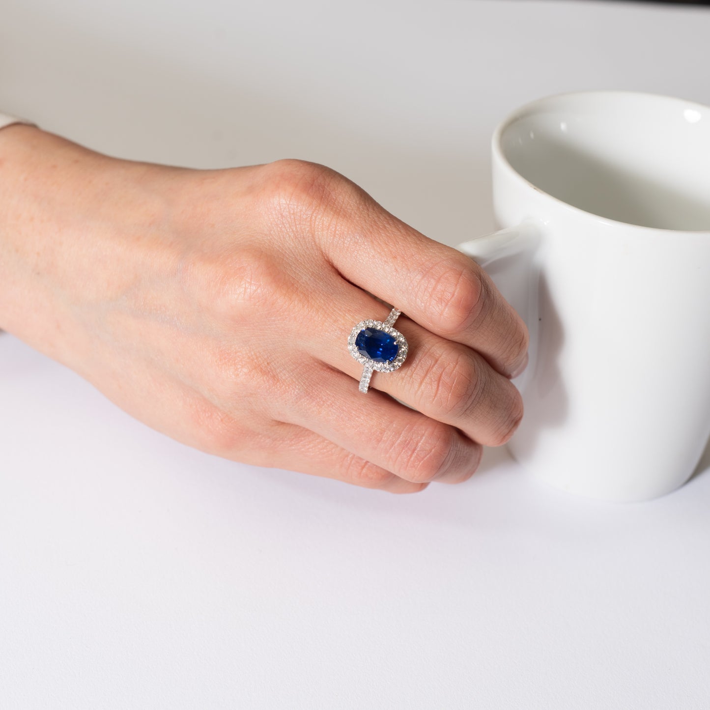 2.7ct サファイアプラチナリング S:2.71ct D:0.75ct Pt950