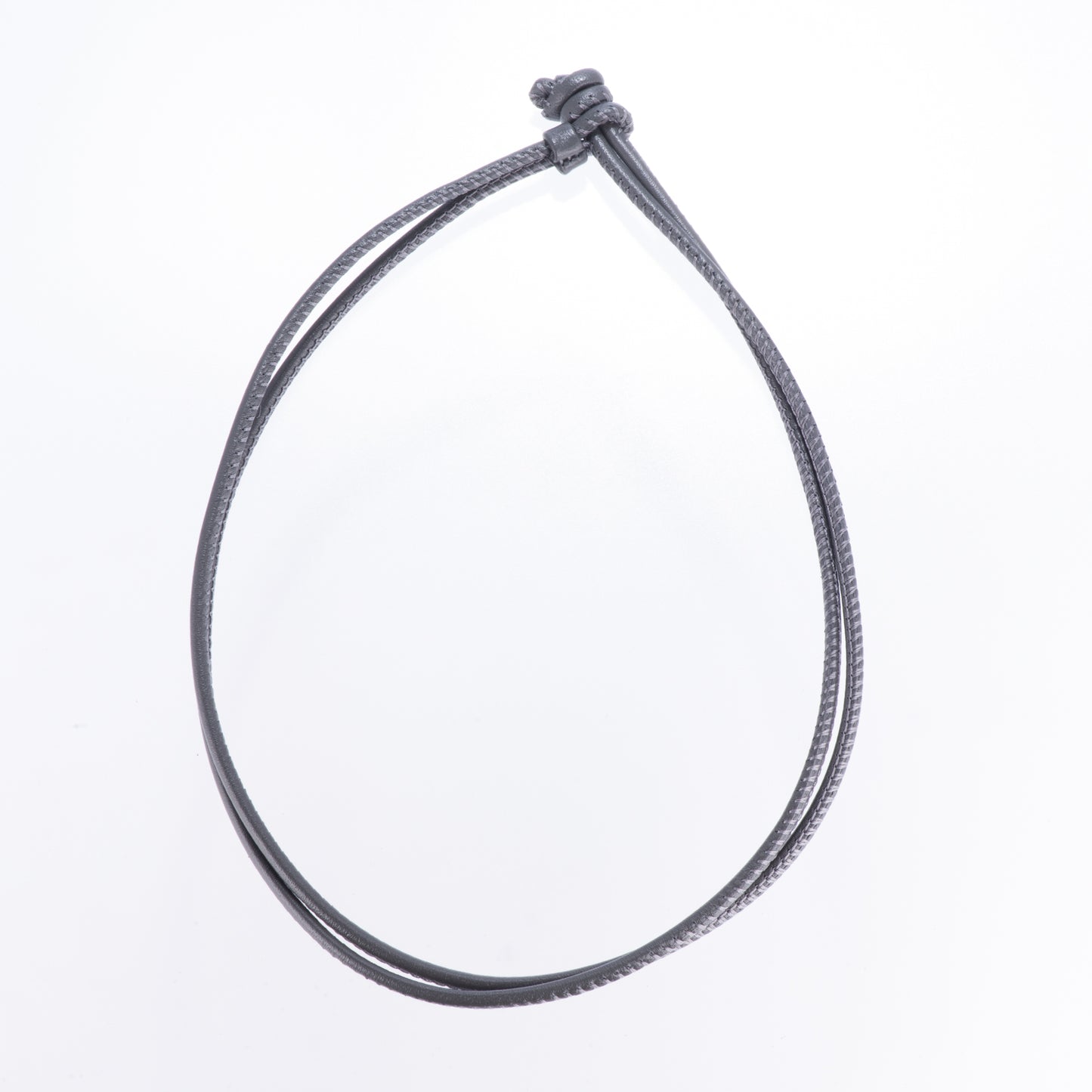 レザーブレスレット兼チョーカー グレー ドイツ製