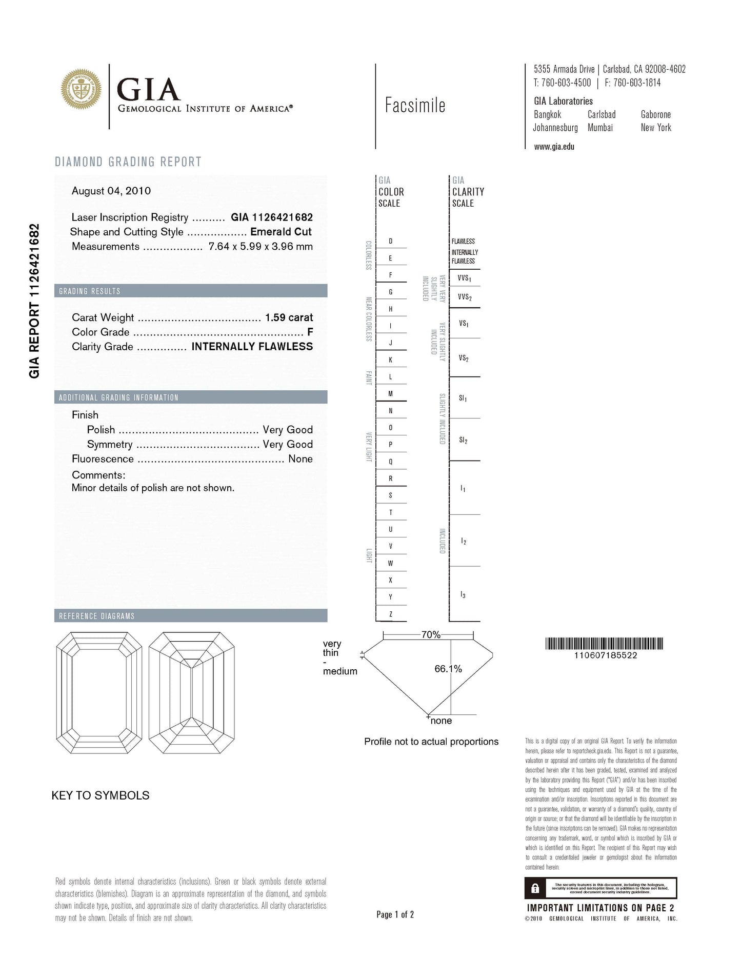 スリーストーン Fカラー インターナリーフローレス ダイヤモンド プラチナリング D: 1.59ct 0.70ct Pt950