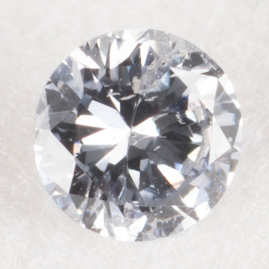 0.07ct ファンシーライトグレーブルー Fancy Light Gray Blue, GIA ラウンド
