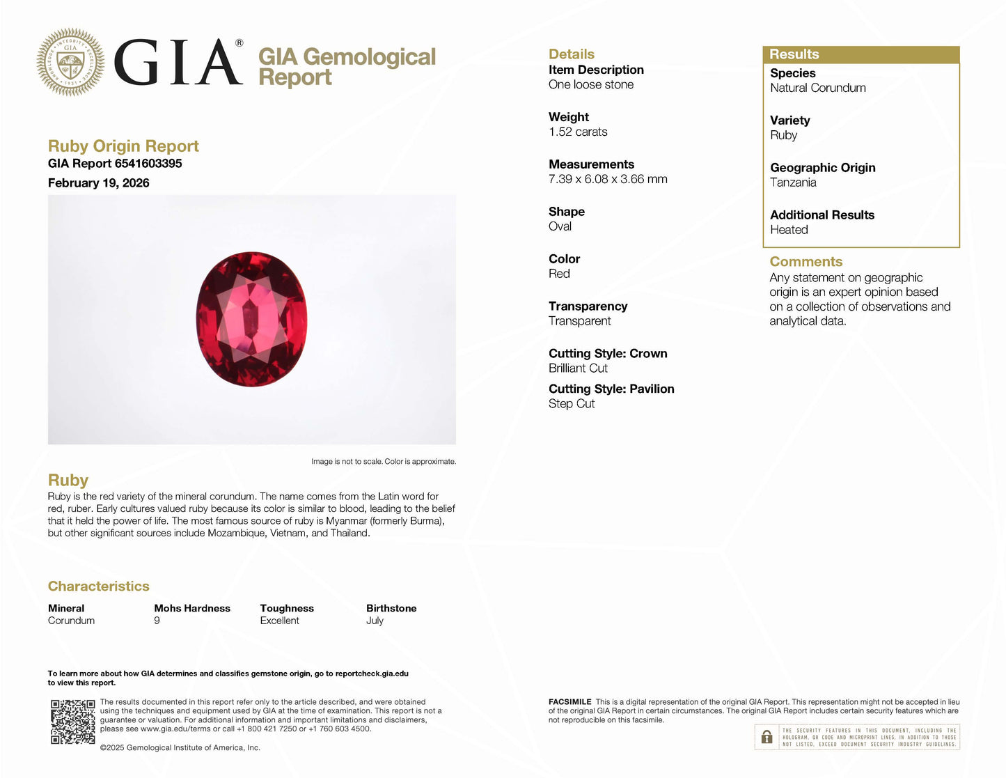 タンザニア産ルビーxダイヤモンド プラチナ製リング R: 1.52ct D:1.16ct Pt900 GIA