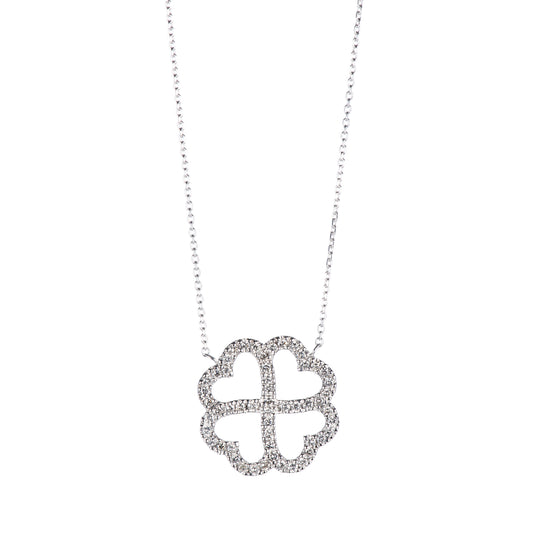 ダイヤモンド ホワイトゴールドペンダントネックレス D: 0.5ct K18WG