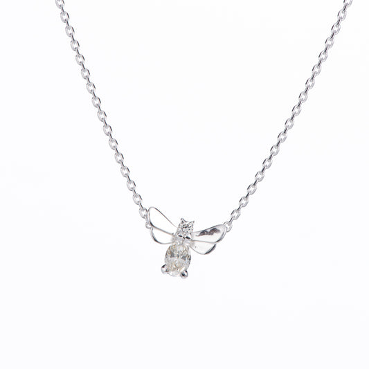 ビー ダイヤモンド ホワイトゴールド製ペンダントネックレス D: 0.31ct K18WG