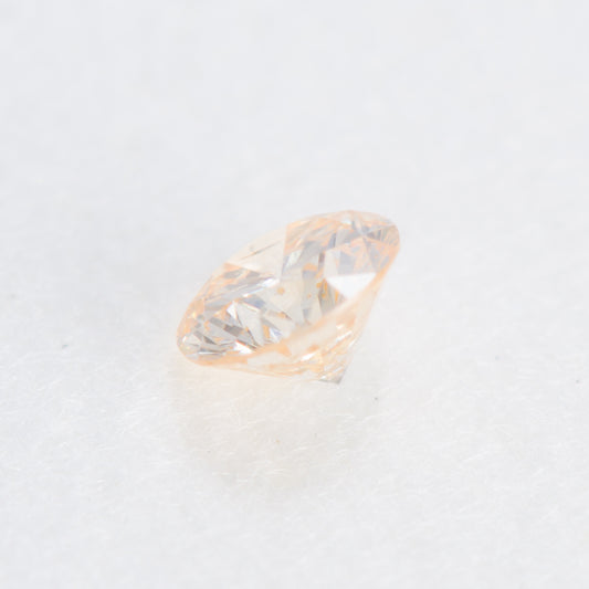 0.103ct, ライトオレンジイエローダイヤモンド, SI2, ラウンド, CGL