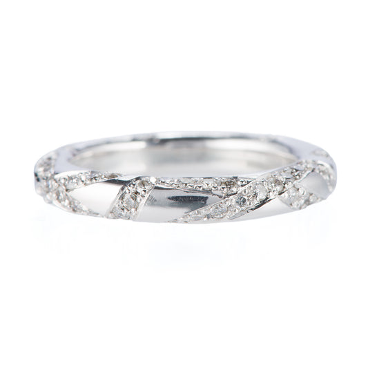 ライン エタニティーホワイトゴールドリング 0.63ct (複製) 別角度からの画像