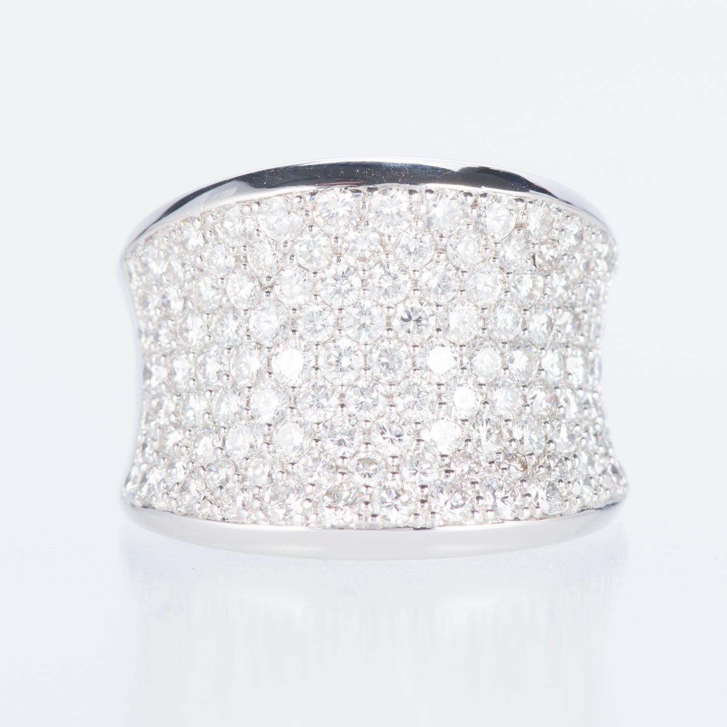 3ctダイヤモンドパヴェ K18ホワイトゴールドリング 3.00ct K18WG