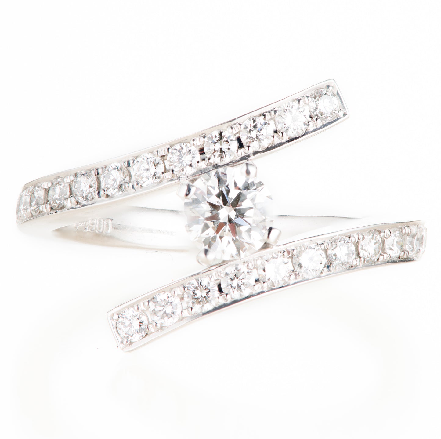 0.32ct F VVS2 エンゲージダイヤモンドリング(0.32/0.49ctGIA Pt900)