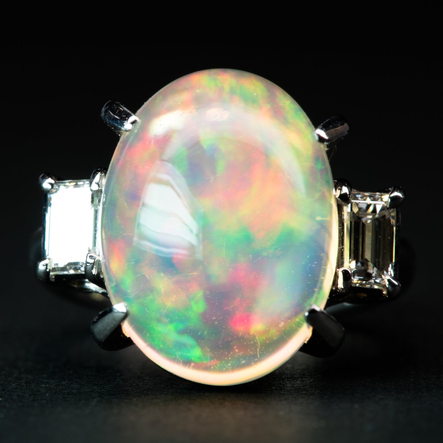 メキシコオパールプラチナリング MO 9.20ct D:0.63ct Pt900