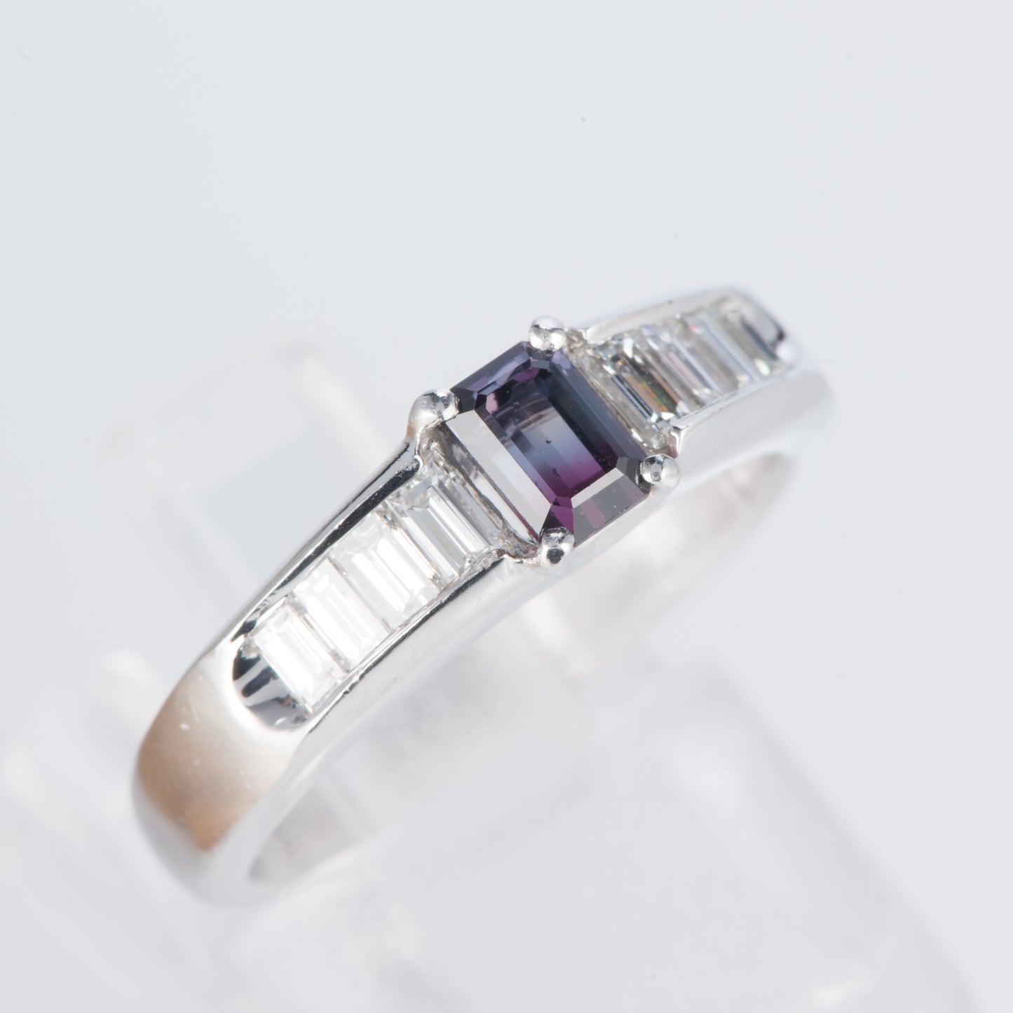 サファイアxダイヤモンド プラチナリング S: 0.66 ct D: 0.52ct Pt900