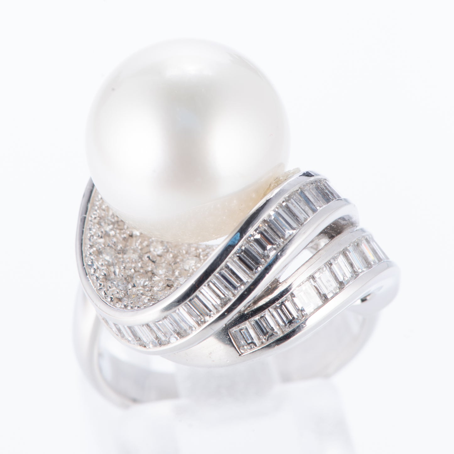 13mm 南洋パールプラチナリング 13mm D:1.60ct Pt900