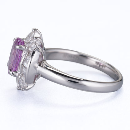 非加熱 ピンクサファイア リング 1.41ct マダガスカル産 GIA