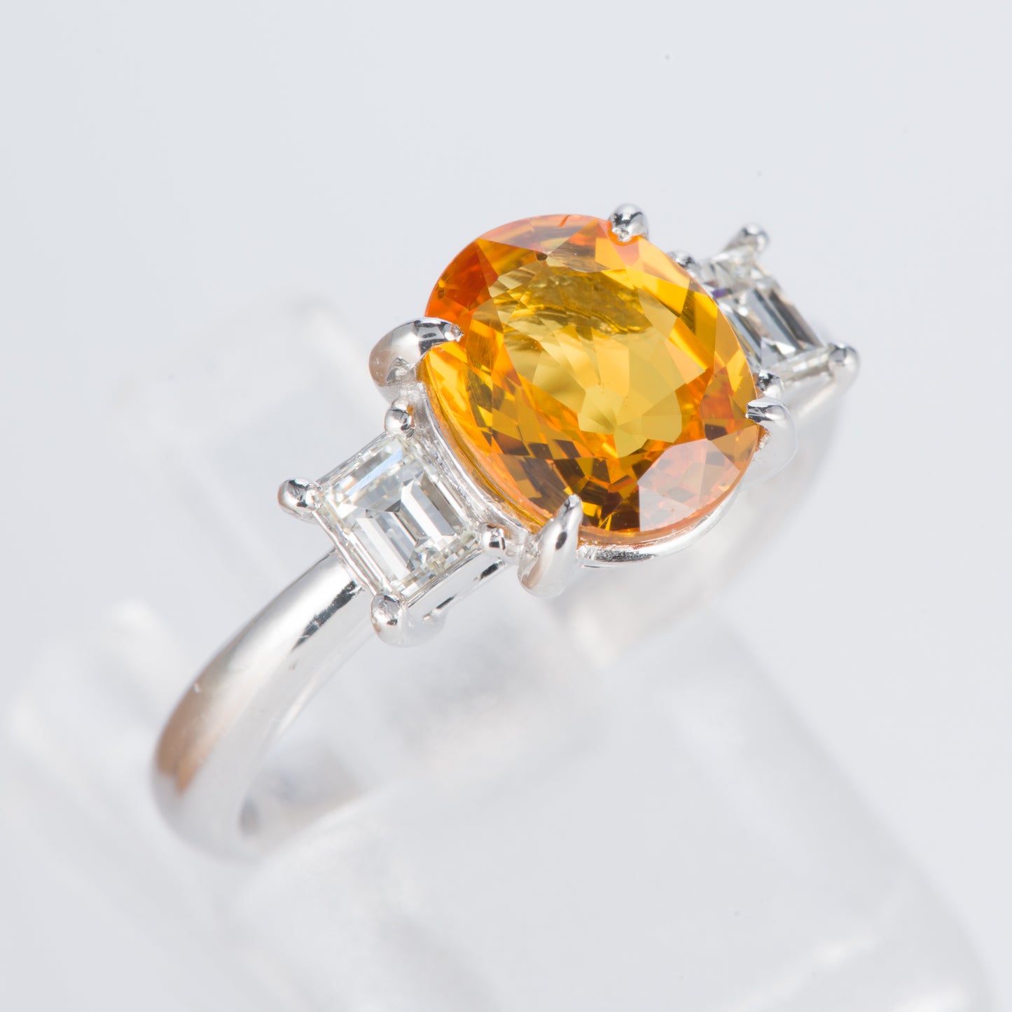 イエローサファイアxダイヤモンド プラチナリング YS: 2.32 ct D: 0.41ct Pt900