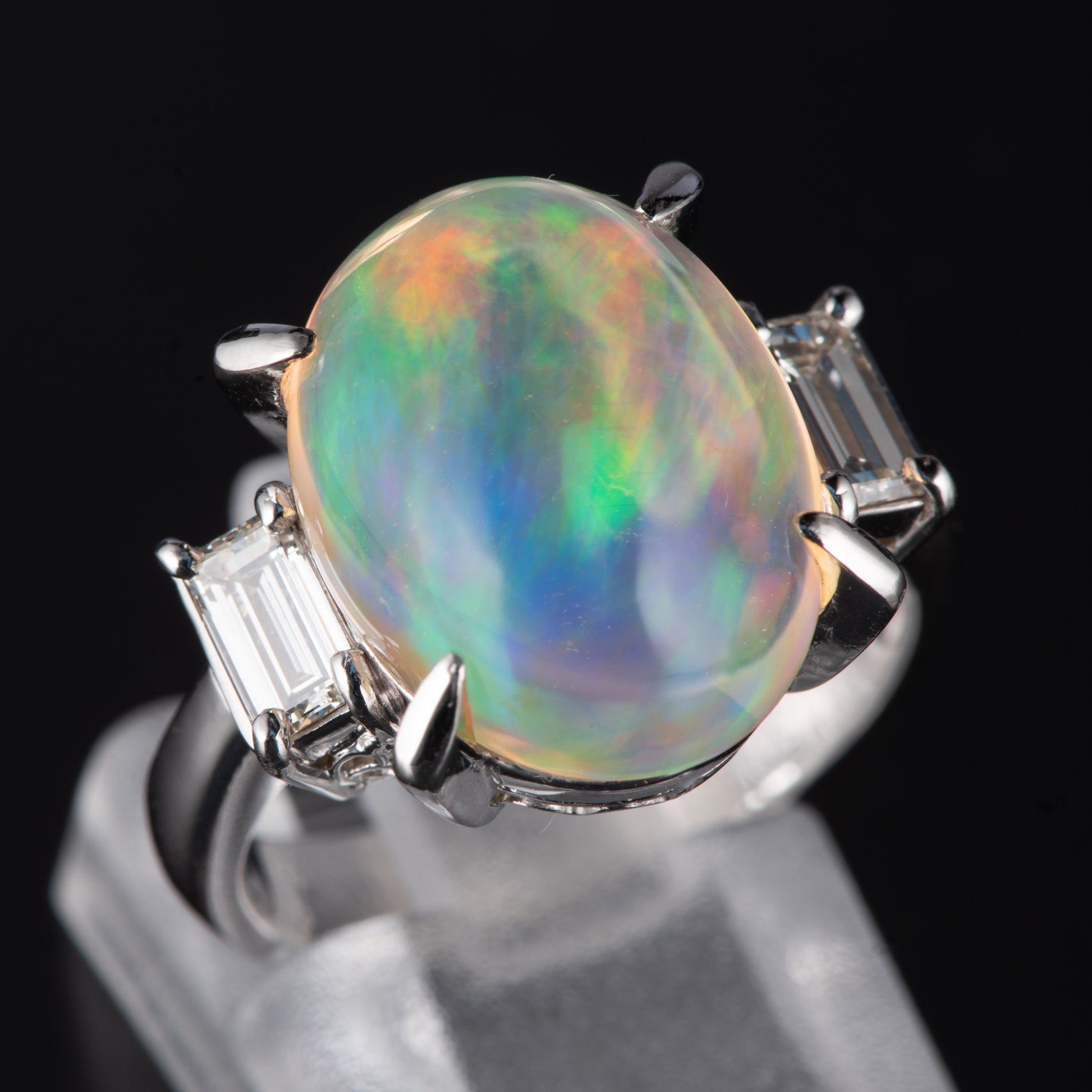 メキシコオパールプラチナリング MO 6.90ct D:0.6.2t Pt900