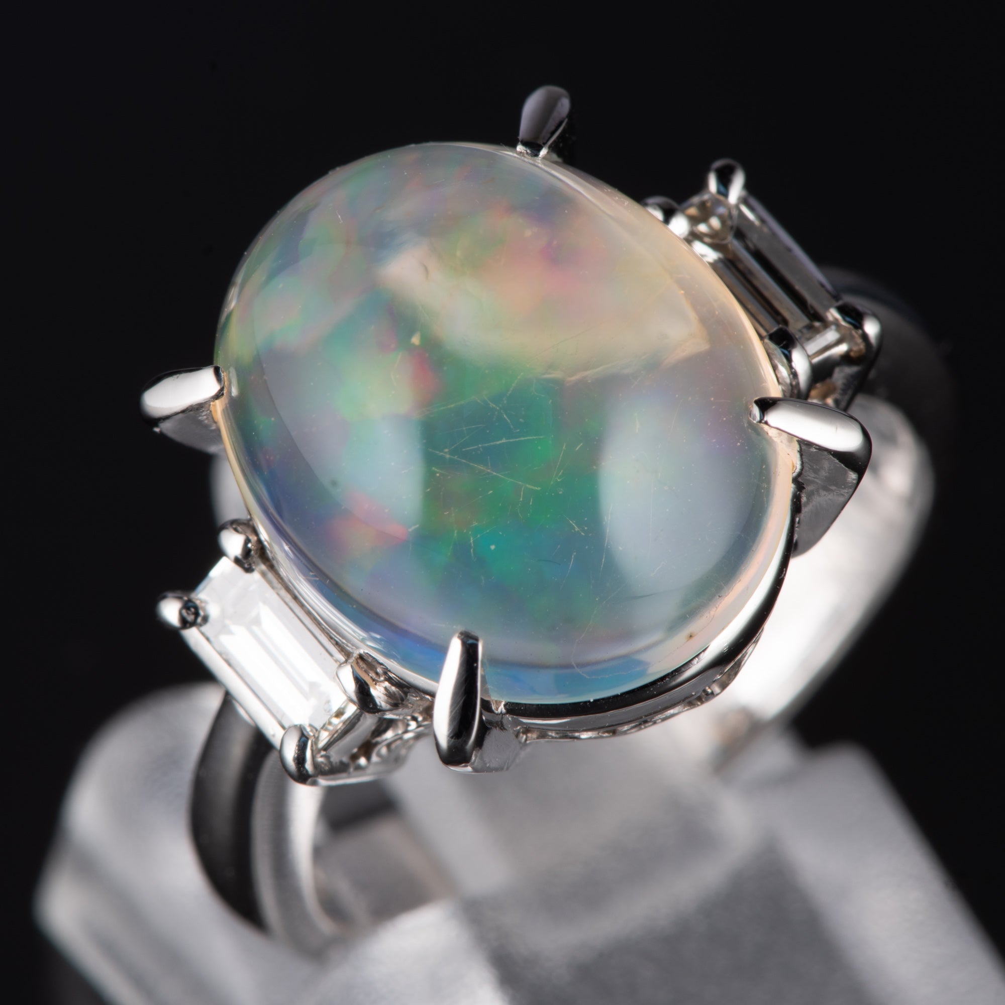 PT900 プラチナリング Pt900 プラチナ リング 指輪 サファイア 0.59ct ダイヤ 0.06ct