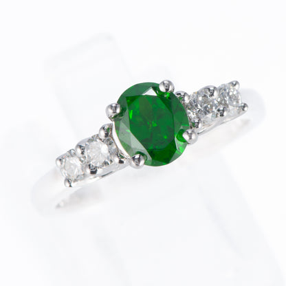 0.94ct デマントイドガーネット　プラチナリング(DG:0.94ct D:0.30ct Pt900)