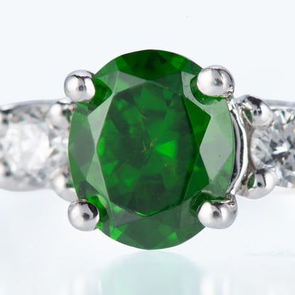 0.94ct デマントイドガーネット　プラチナリング(DG:0.94ct D:0.30ct Pt900)