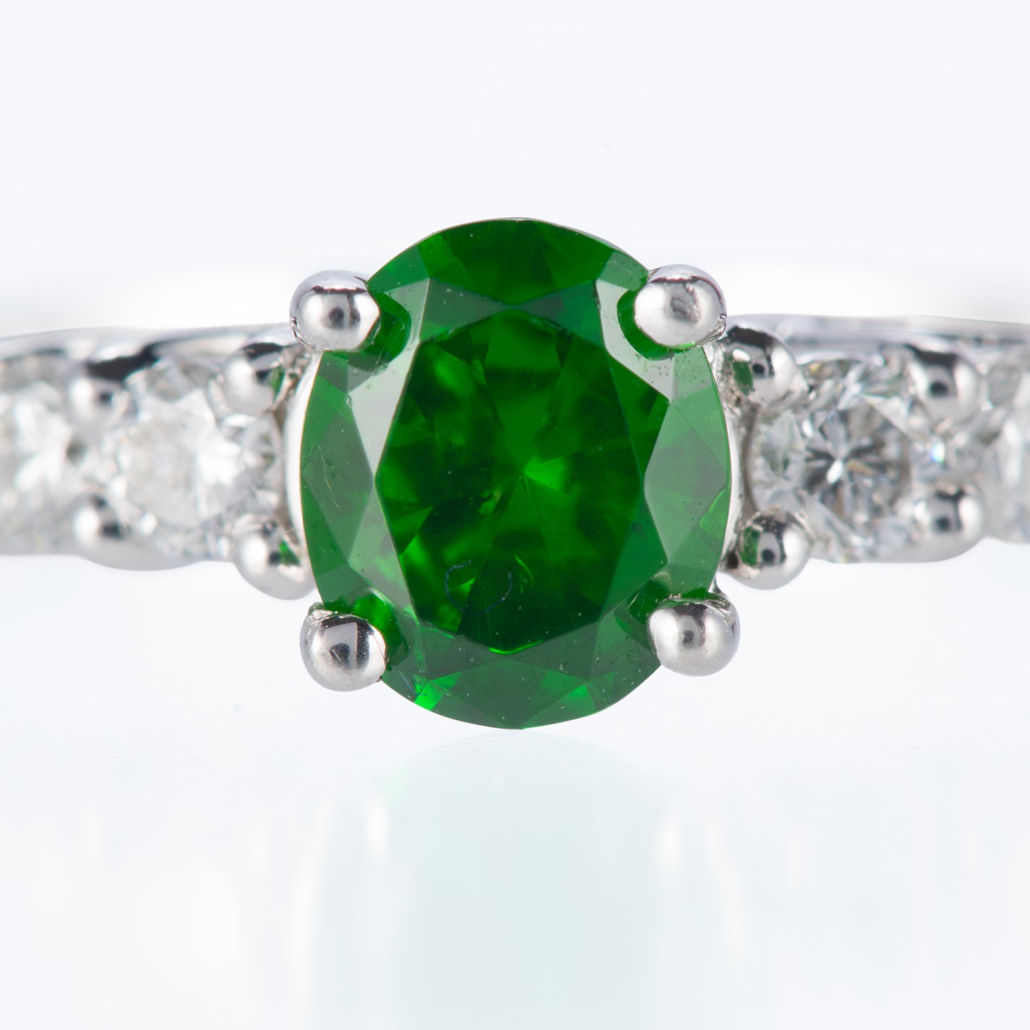 0.94ct デマントイドガーネット　プラチナリング(DG:0.94ct D:0.30ct Pt900)