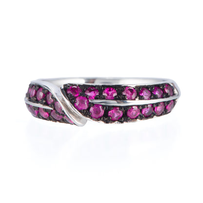 リーフ ルビーホワイトゴールドリング R: 0.92ct K18WG