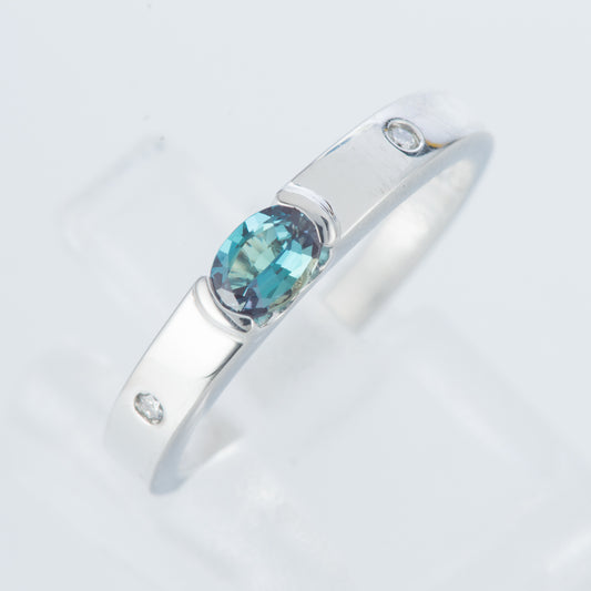 0.32ct アレキサンドライトリング Al 0.32ct D0.02ct Pt900