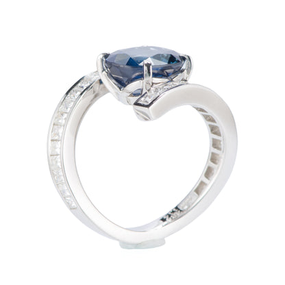 4.84ct ブルーサファイアプラチナリング S:4.84ct D:1.14ct Pt900 GIA