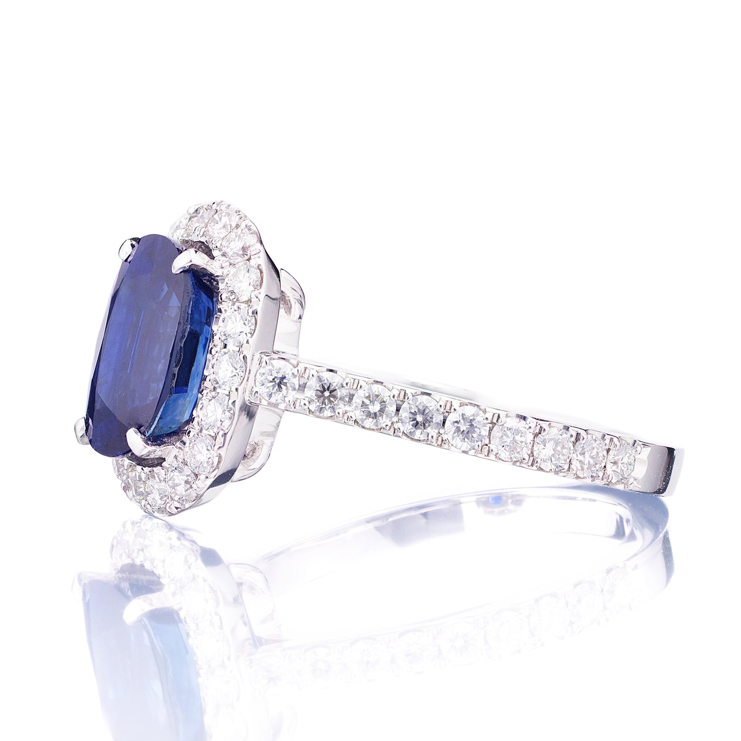 2.7ct サファイアプラチナリング S:2.71ct D:0.75ct Pt950