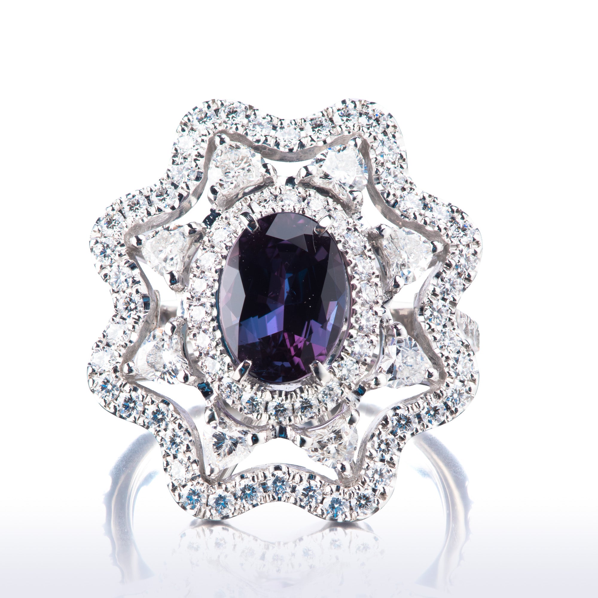 gemCERLY プラチナリング アレキサンドライト アレキサンドライトジュエリー｜銀座の宝石店 ZUISHO Diamonds（瑞勝
