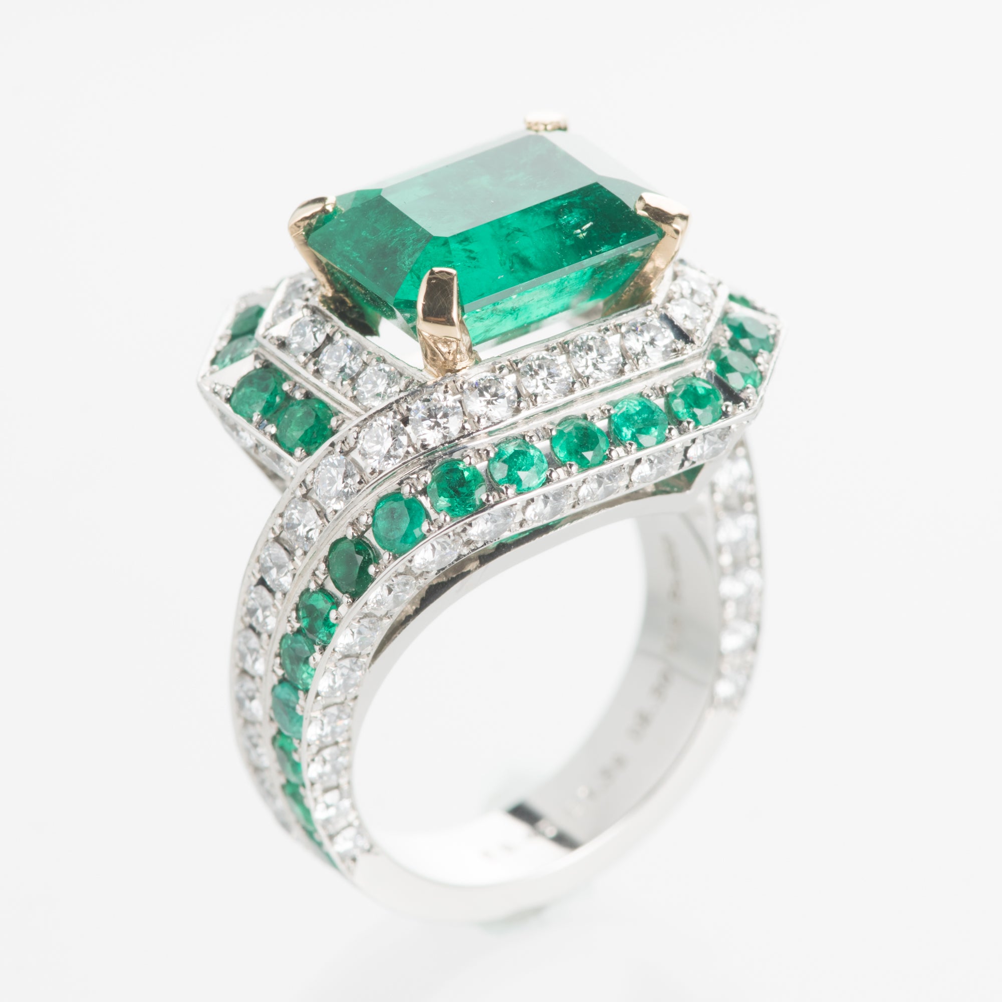 5ct コロンビア産エメラルドプラチナリング GIAレポート(E:5.43ct