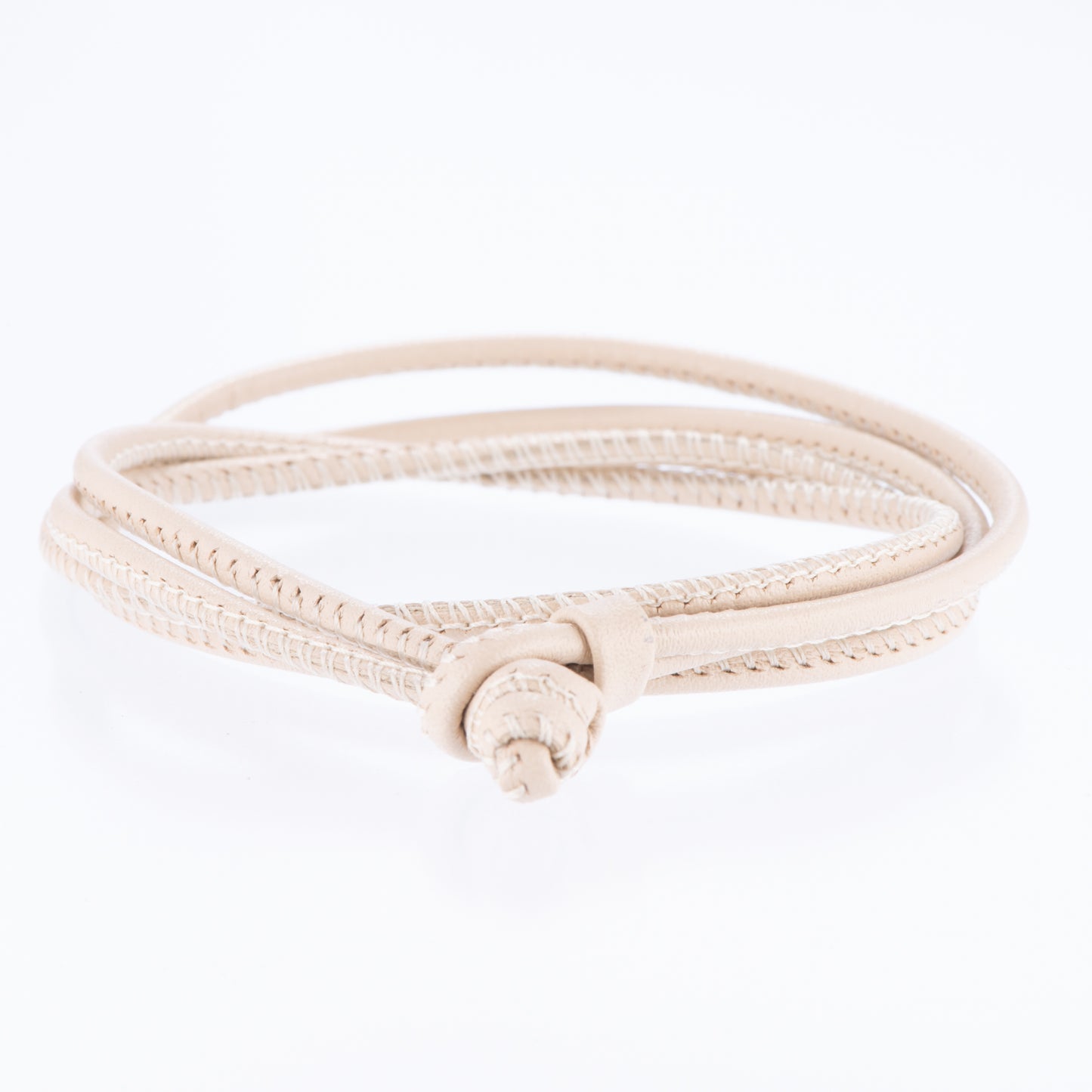 レザーブレスレット兼チョーカー ベージュ ドイツ製