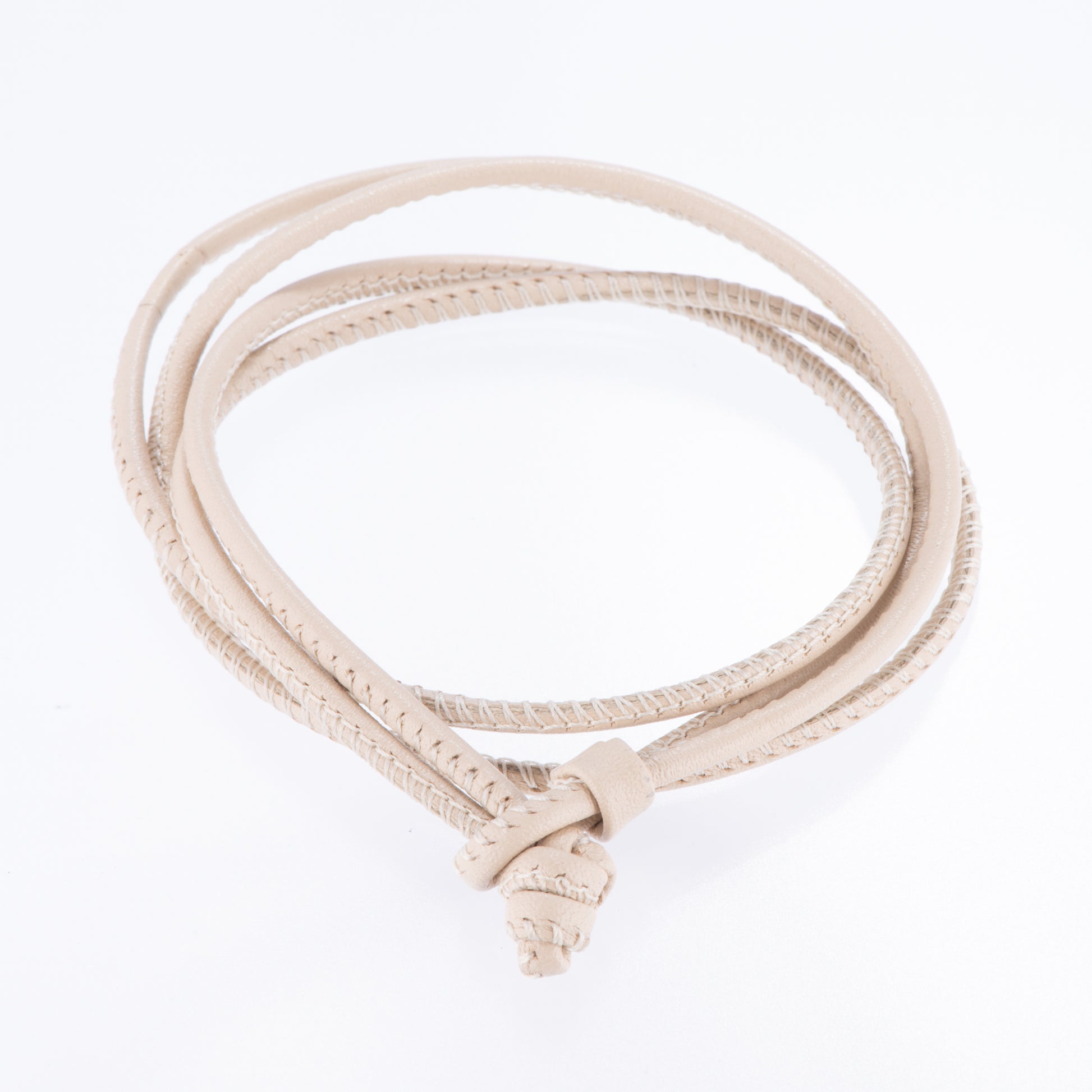 レザーブレスレット兼チョーカー ベージュ ドイツ製