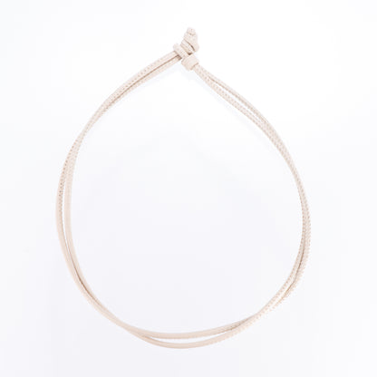 レザーブレスレット兼チョーカー ベージュ ドイツ製