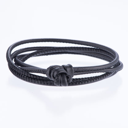 レザーブレスレット兼チョーカー ブラック ドイツ製