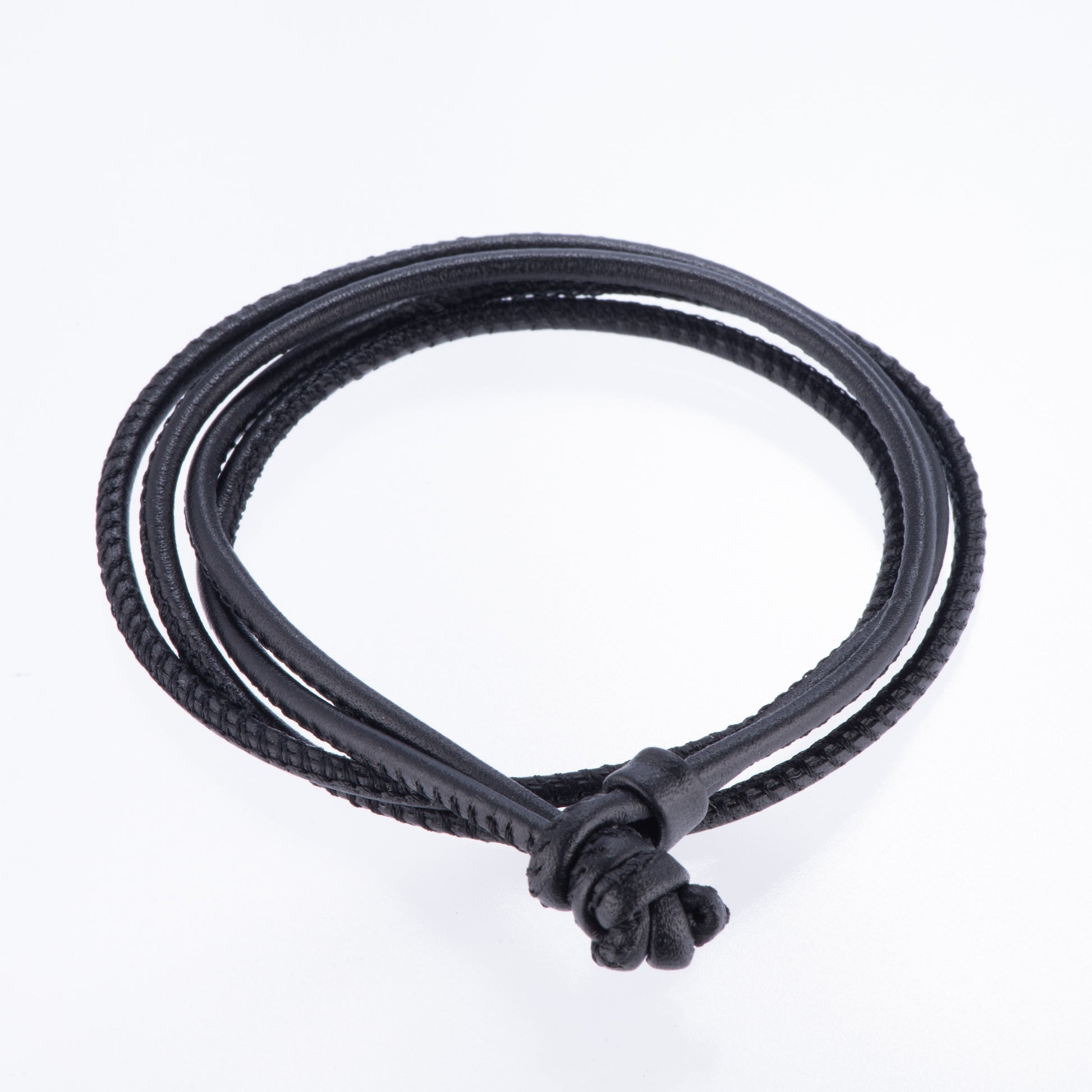 レザーブレスレット兼チョーカー ブラック ドイツ製