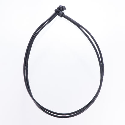 レザーブレスレット兼チョーカー ブラック ドイツ製