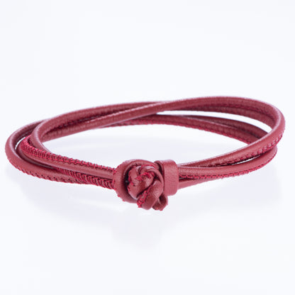 レザーブレスレット兼チョーカー ボルドー ドイツ製