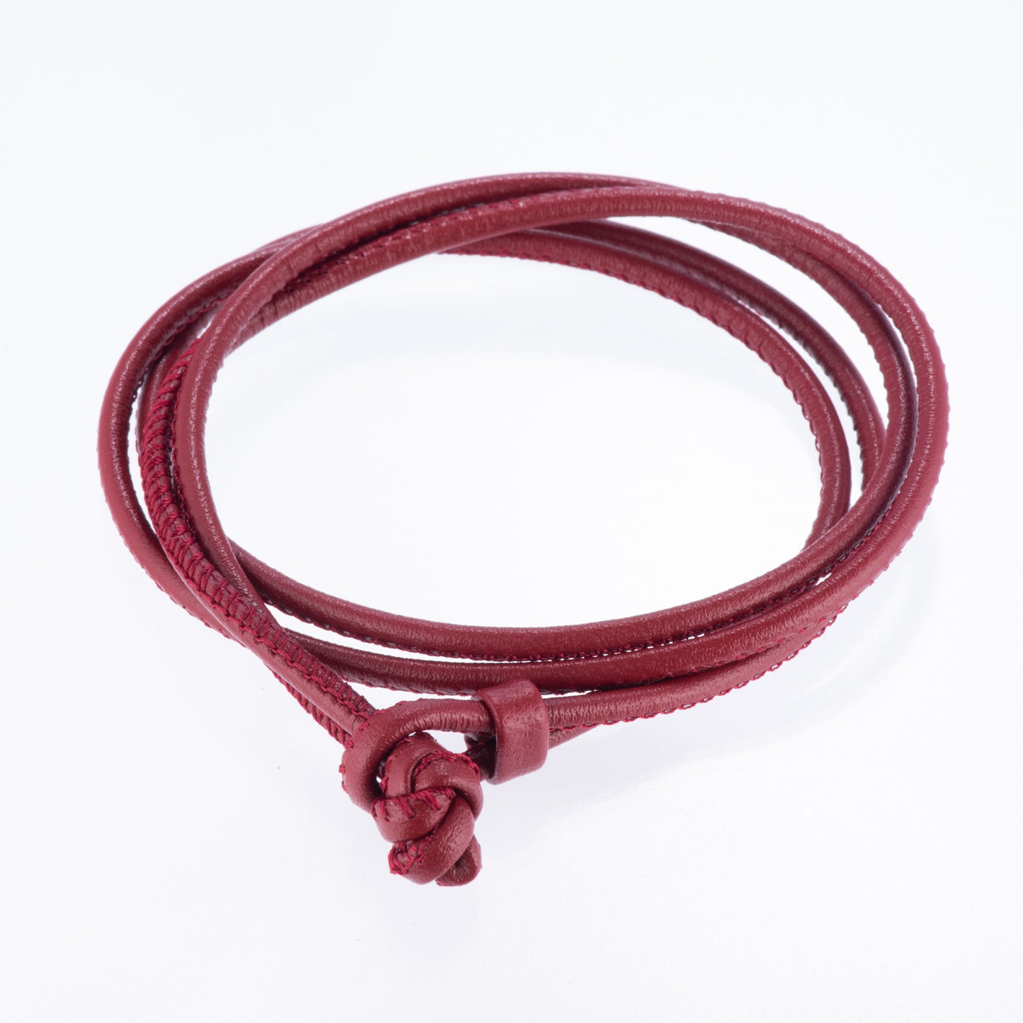 レザーブレスレット兼チョーカー ボルドー ドイツ製