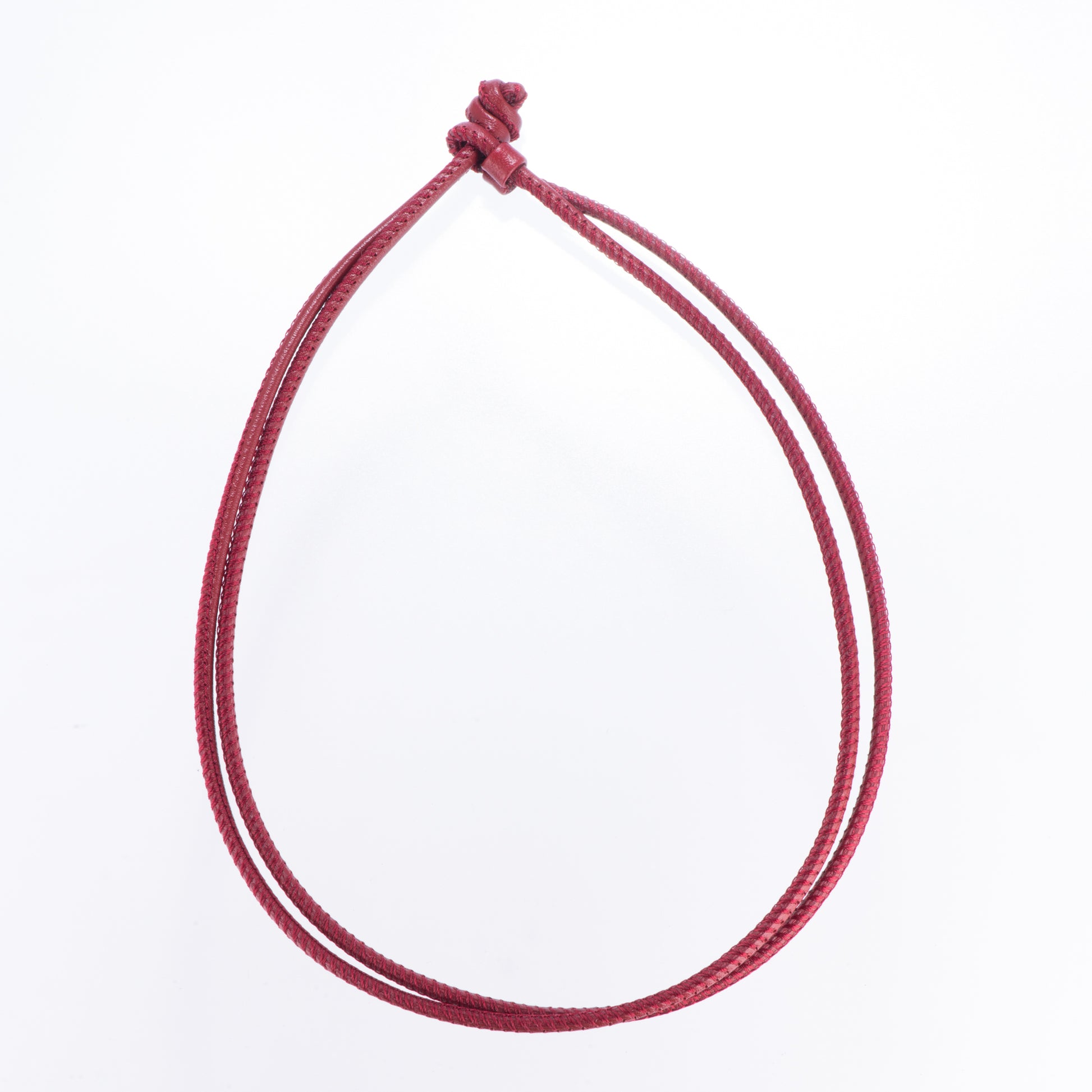 レザーブレスレット兼チョーカー ボルドー ドイツ製