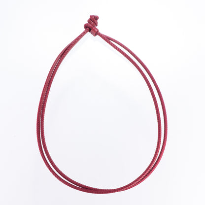 レザーブレスレット兼チョーカー ボルドー ドイツ製