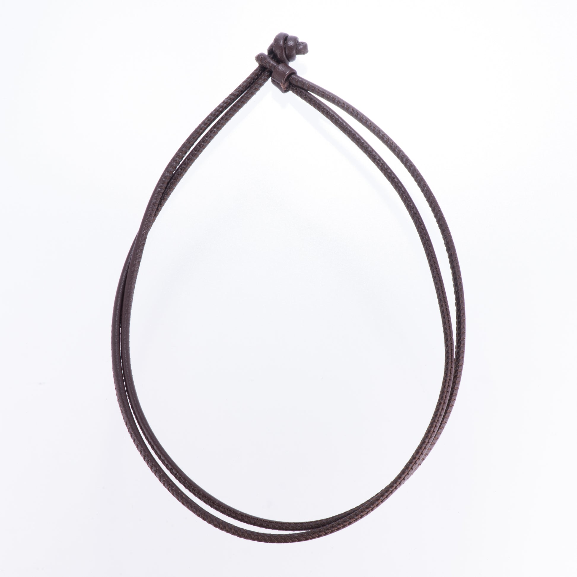 レザーブレスレット兼チョーカー ブラウン ドイツ製