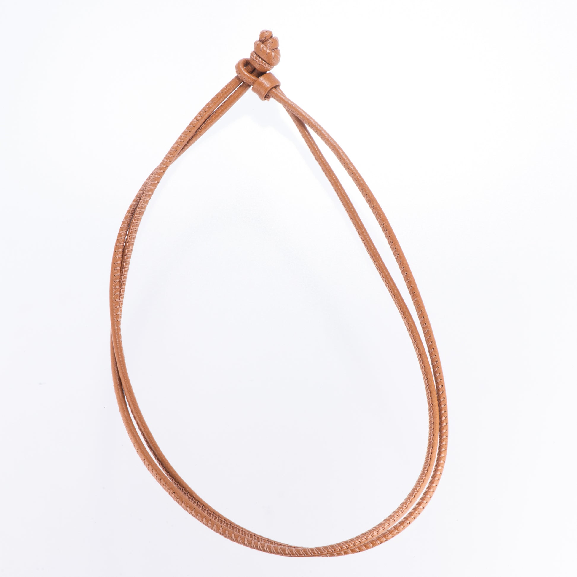 レザーブレスレット兼チョーカー コニャック ドイツ製