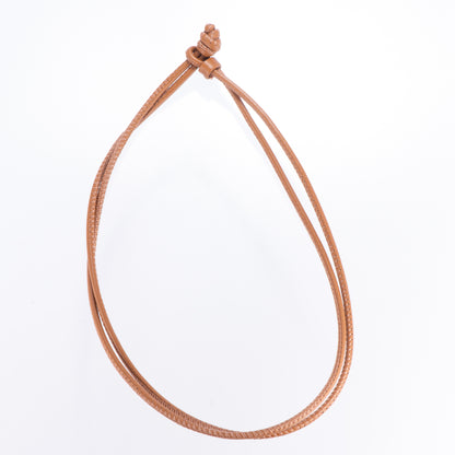 レザーブレスレット兼チョーカー コニャック ドイツ製