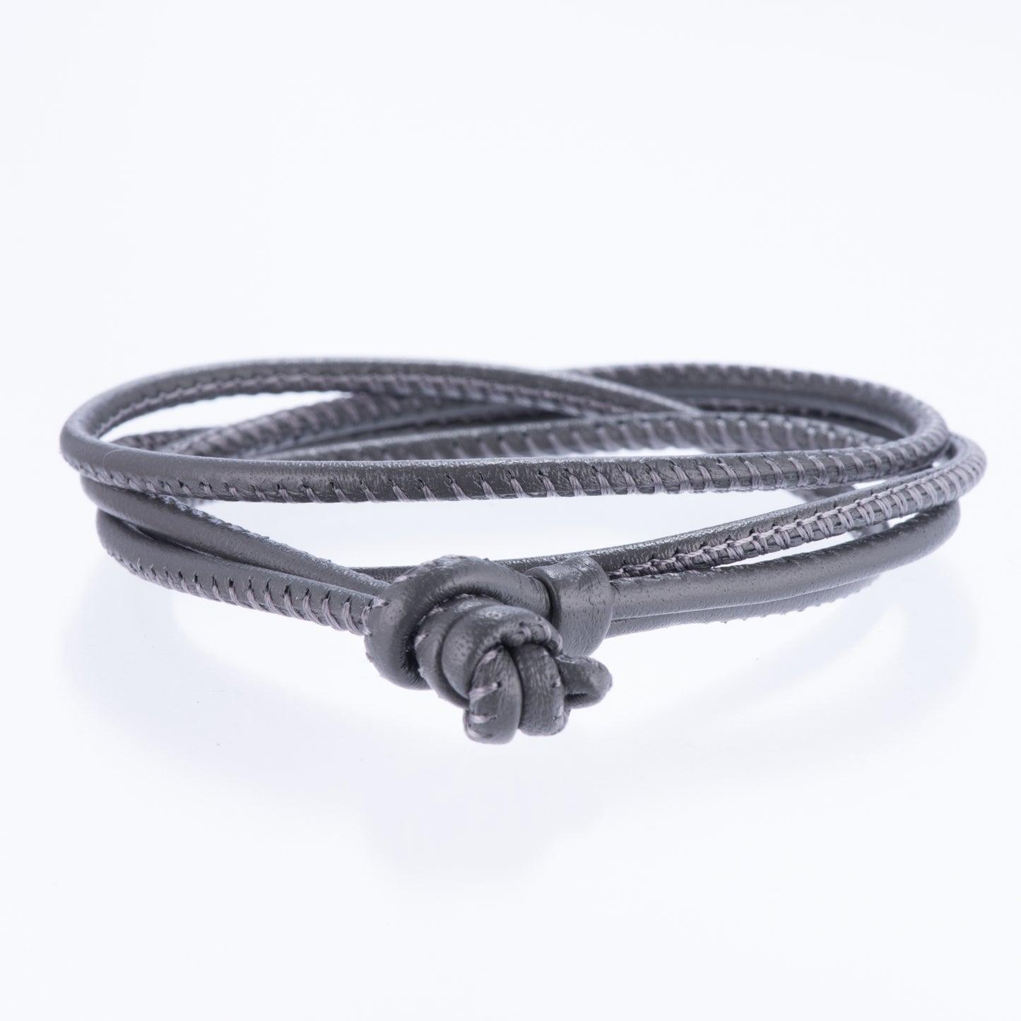 レザーブレスレット兼チョーカー グレー ドイツ製