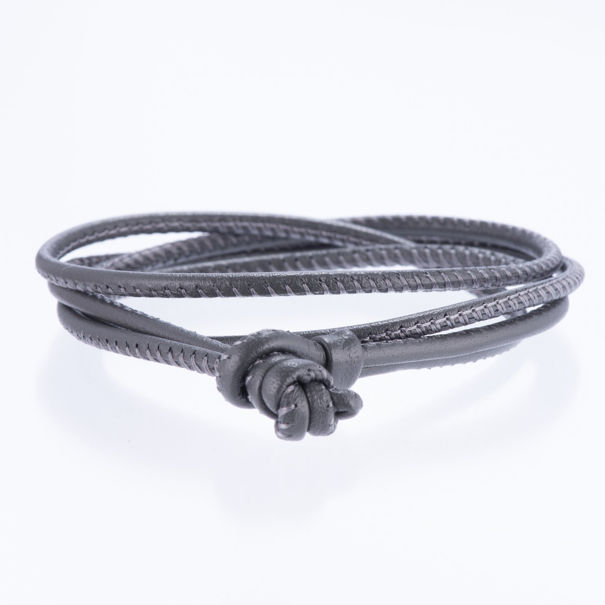 レザーブレスレット兼チョーカー グレー ドイツ製