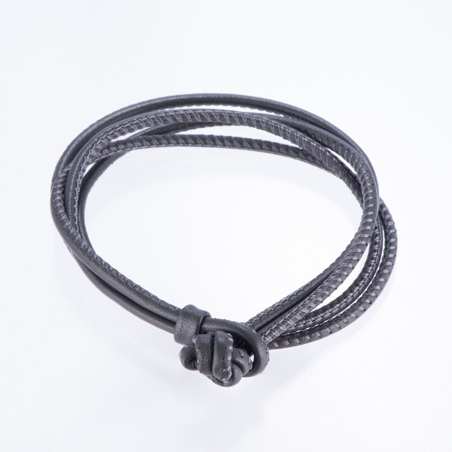 レザーブレスレット兼チョーカー グレー ドイツ製