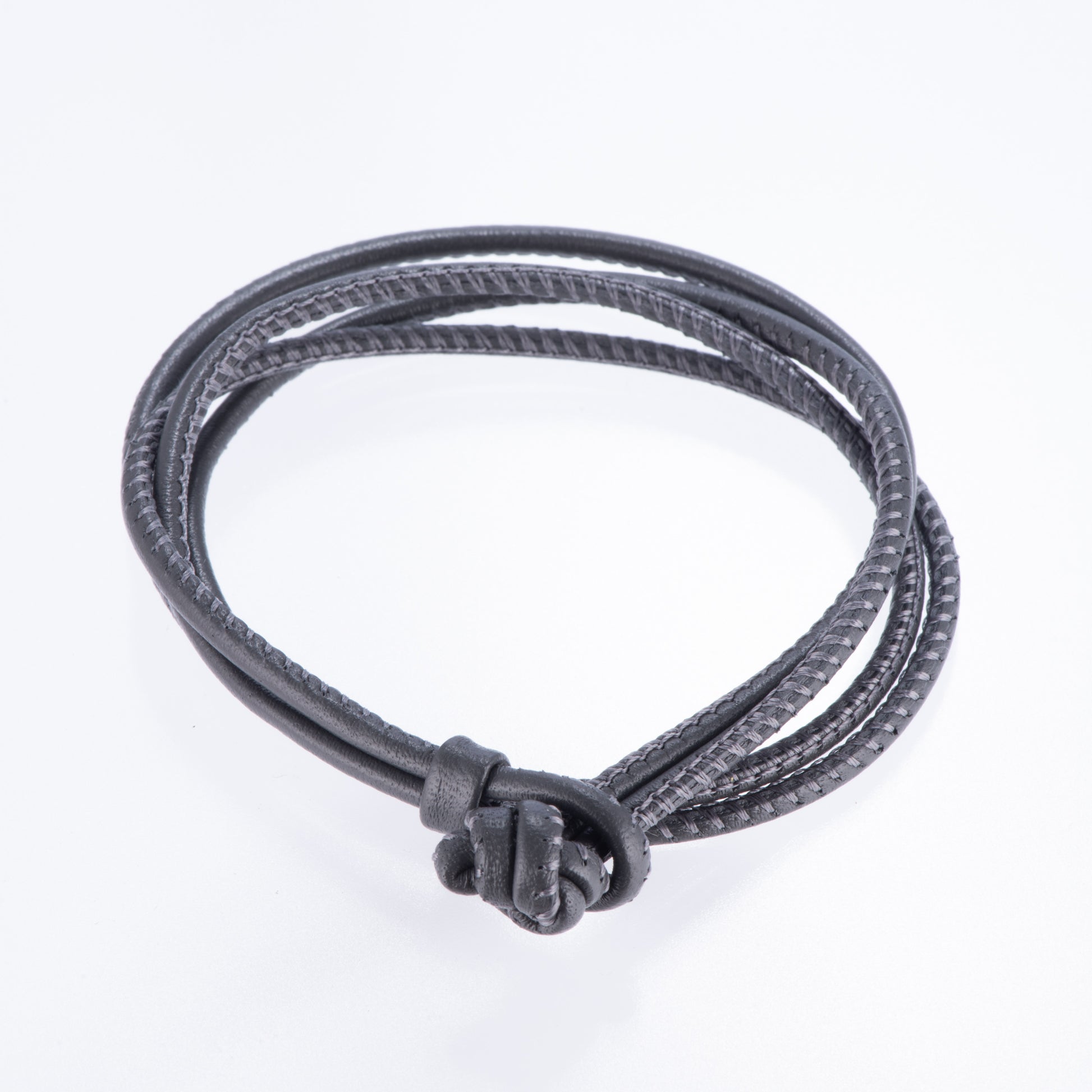レザーブレスレット兼チョーカー グレー ドイツ製