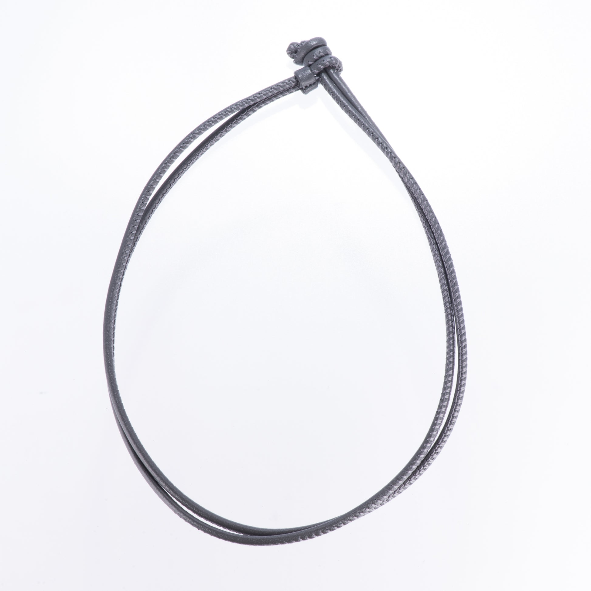 レザーブレスレット兼チョーカー グレー ドイツ製