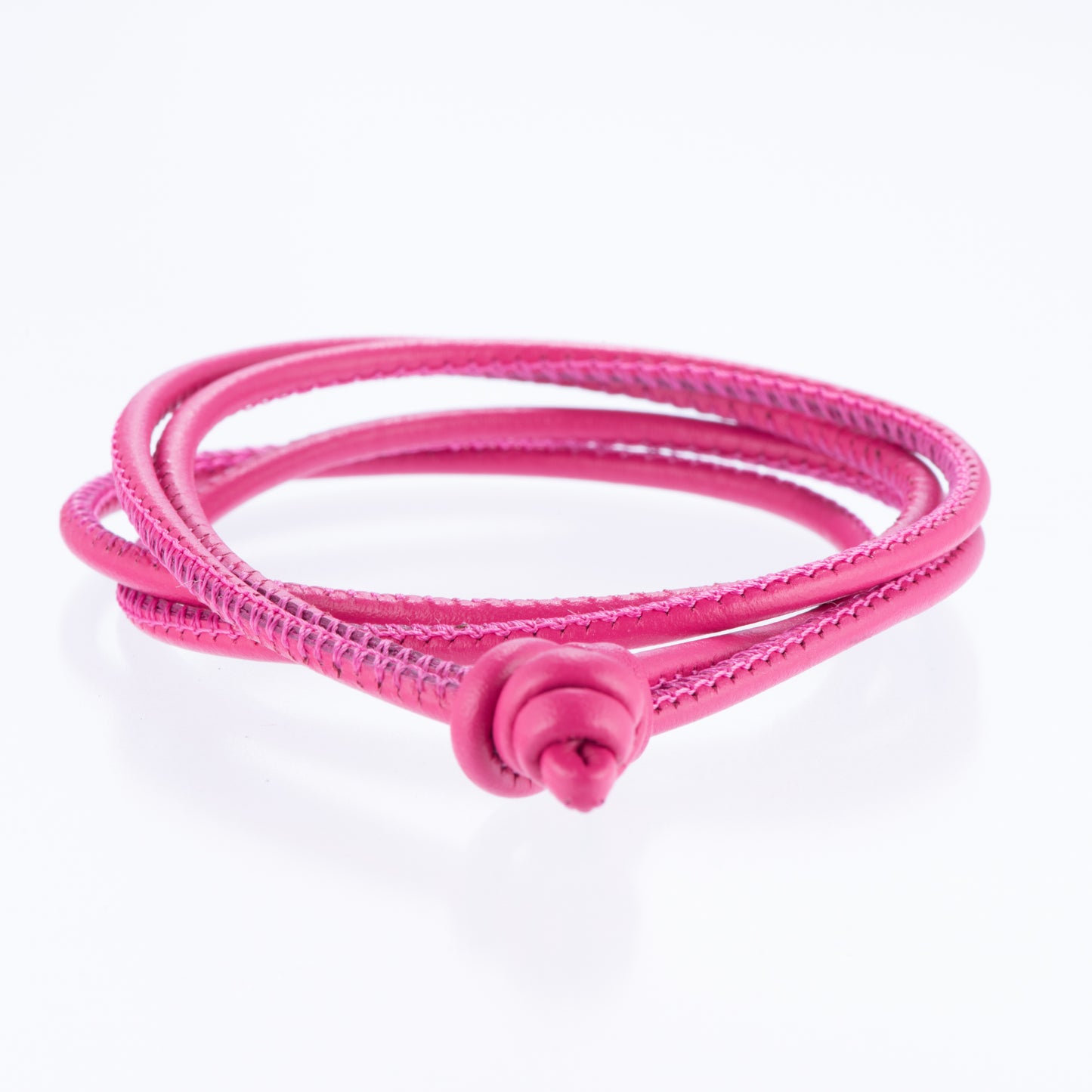 レザーブレスレット兼チョーカー ピンク ドイツ製