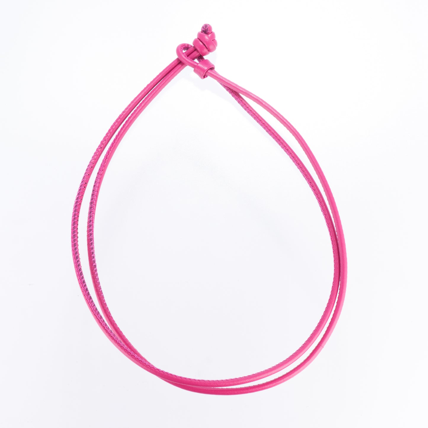 レザーブレスレット兼チョーカー ピンク ドイツ製