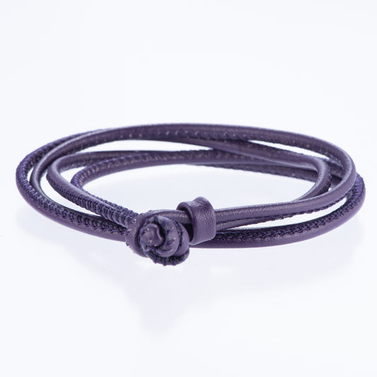 レザーブレスレット兼チョーカー バイオレット ドイツ製